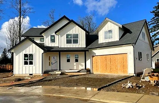 Two-story house under construction