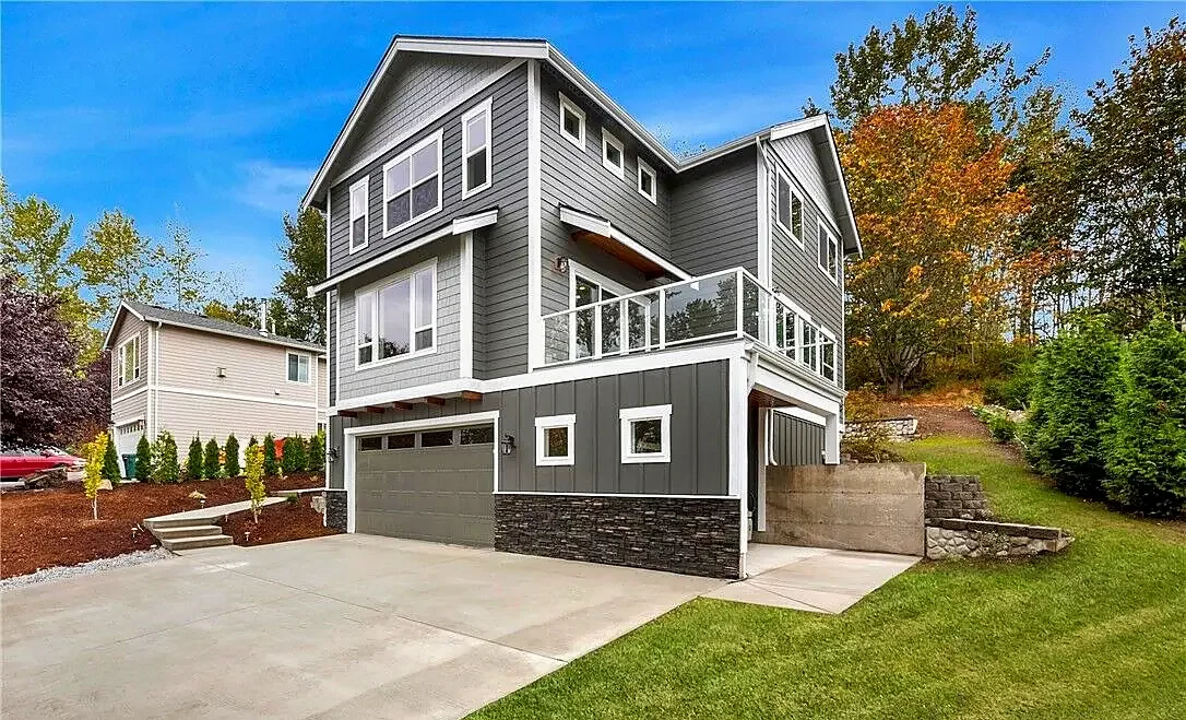 Completed open-plan home interior